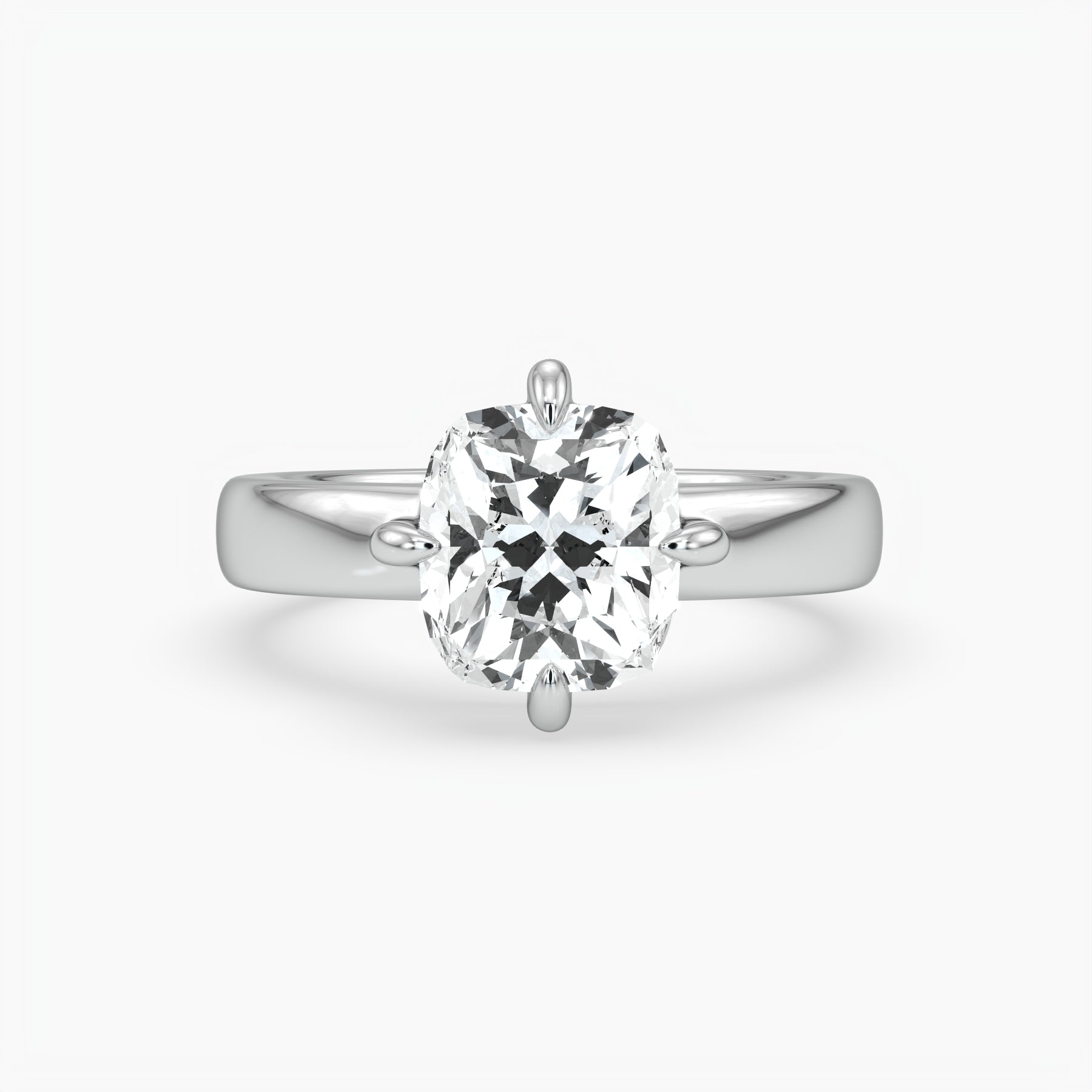 Bezel Emerald Lab Grown Diamond Engagement Ring: 2 CT