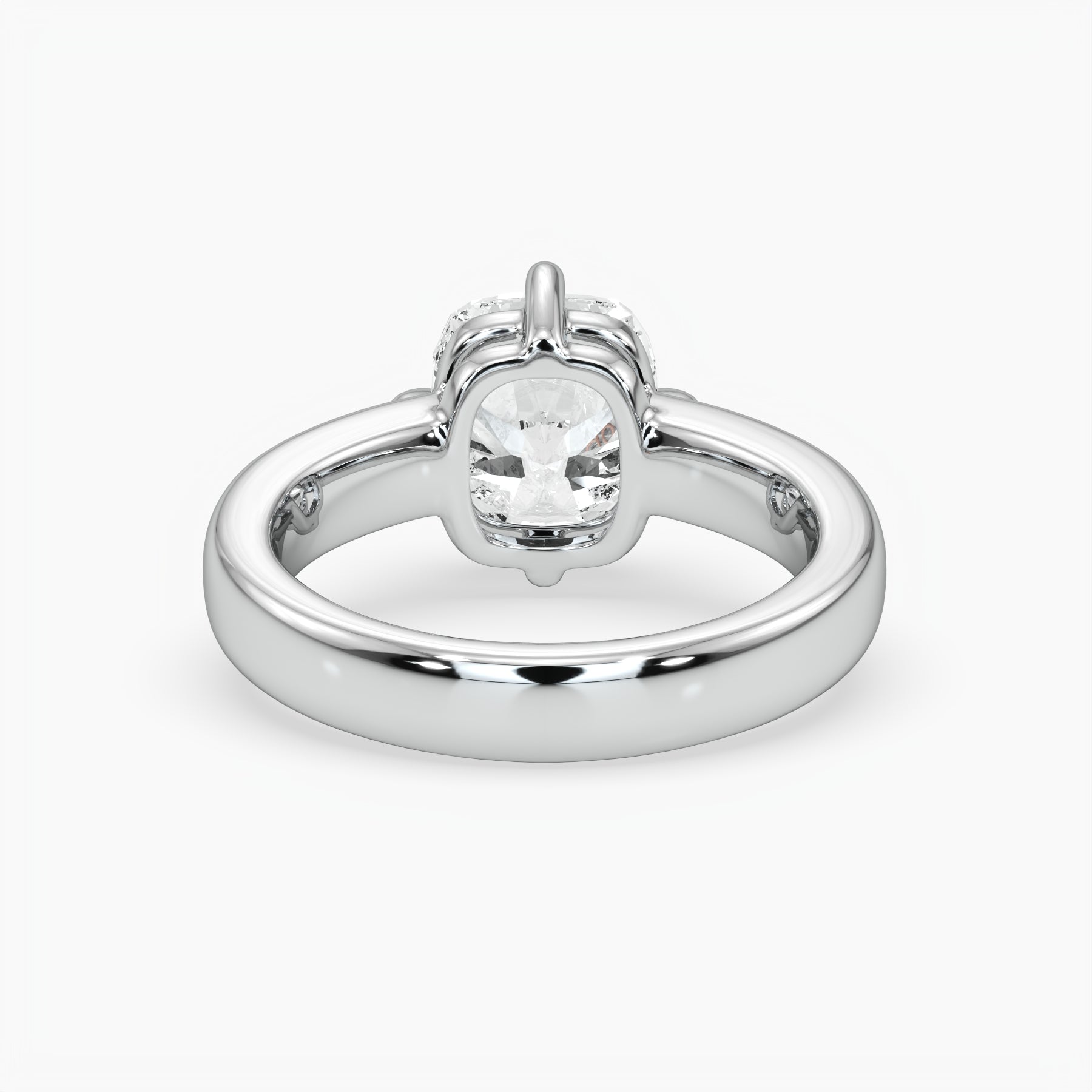 Bezel Emerald Lab Grown Diamond Engagement Ring: 2 CT