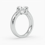 Bezel Emerald Lab Grown Diamond Engagement Ring: 2 CT