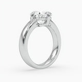 Bezel Emerald Lab Grown Diamond Engagement Ring: 2 CT
