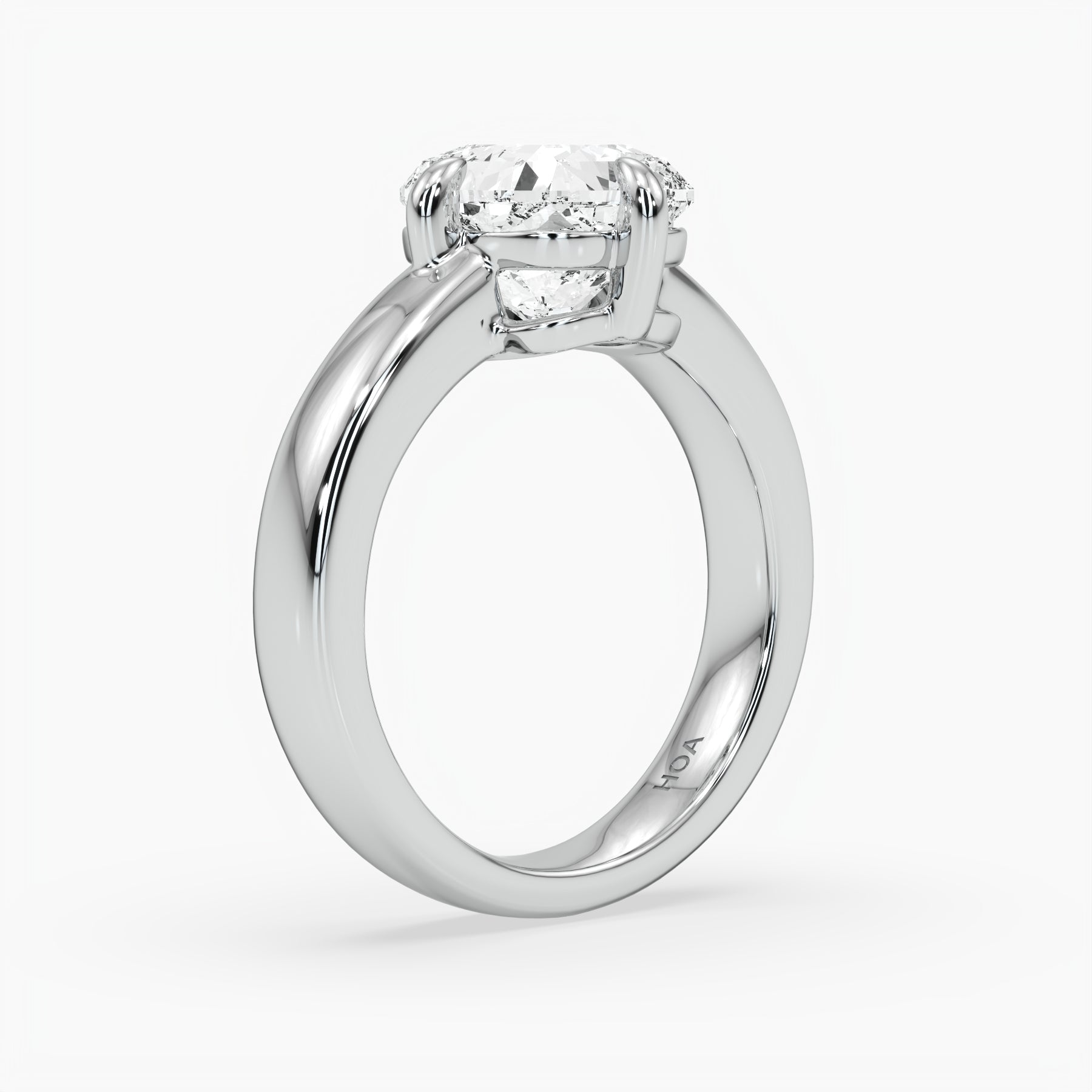 Bezel Emerald Lab Grown Diamond Engagement Ring: 2 CT