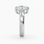 Bezel Emerald Lab Grown Diamond Engagement Ring: 2 CT