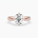 Bezel Emerald Lab Grown Diamond Engagement Ring: 2 CT