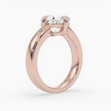 Bezel Emerald Lab Grown Diamond Engagement Ring: 2 CT