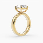 Bezel Emerald Lab Grown Diamond Engagement Ring: 2 CT