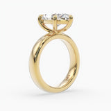 Bezel Emerald Lab Grown Diamond Engagement Ring: 2 CT