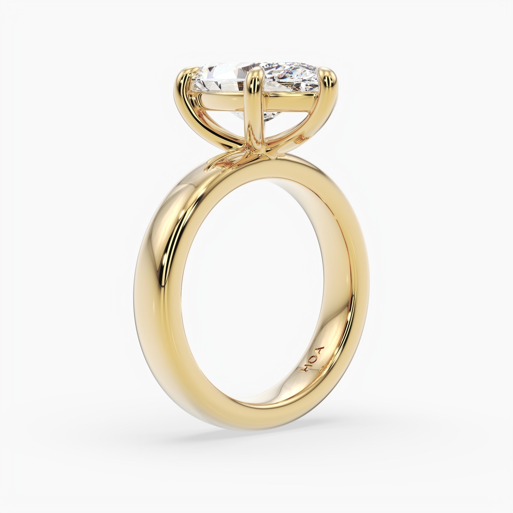 Bezel Emerald Lab Grown Diamond Engagement Ring: 2 CT