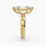 Bezel Emerald Lab Grown Diamond Engagement Ring: 2 CT
