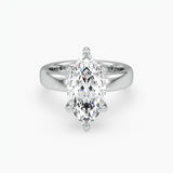 Bezel Emerald Lab Grown Diamond Engagement Ring: 2 CT