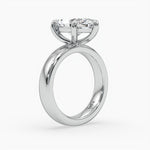 Bezel Emerald Lab Grown Diamond Engagement Ring: 2 CT