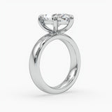 Bezel Emerald Lab Grown Diamond Engagement Ring: 2 CT