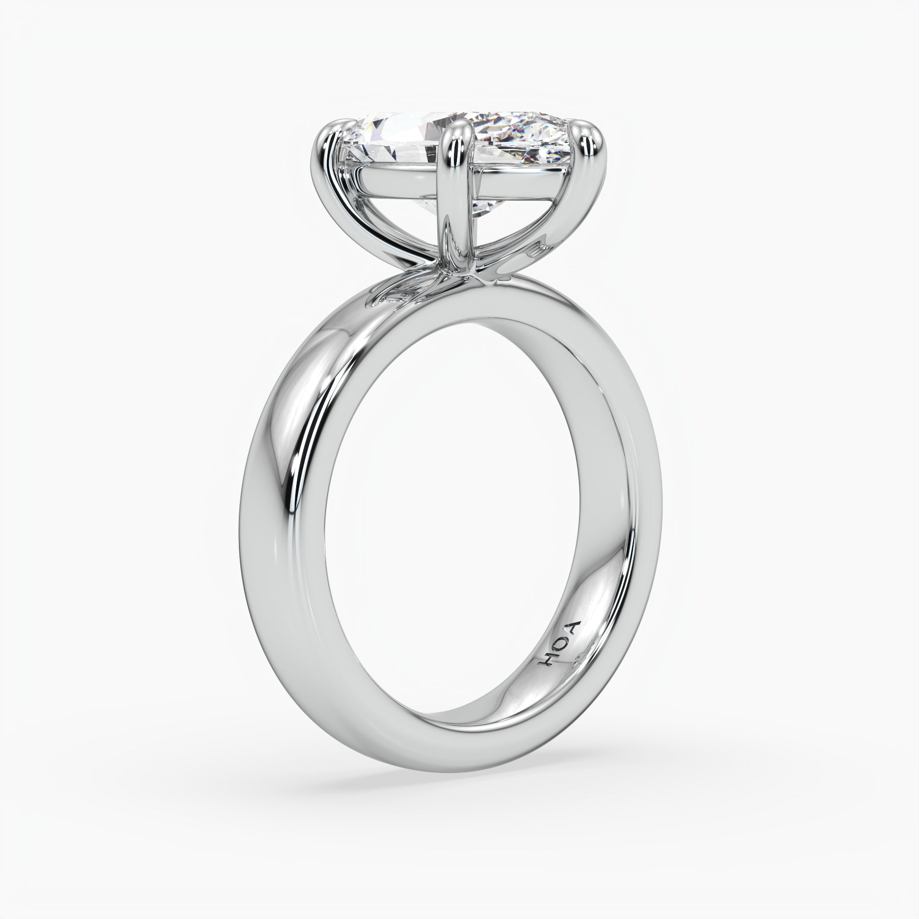 Bezel Emerald Lab Grown Diamond Engagement Ring: 2 CT