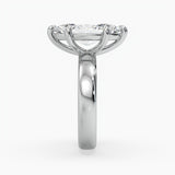 Bezel Emerald Lab Grown Diamond Engagement Ring: 2 CT