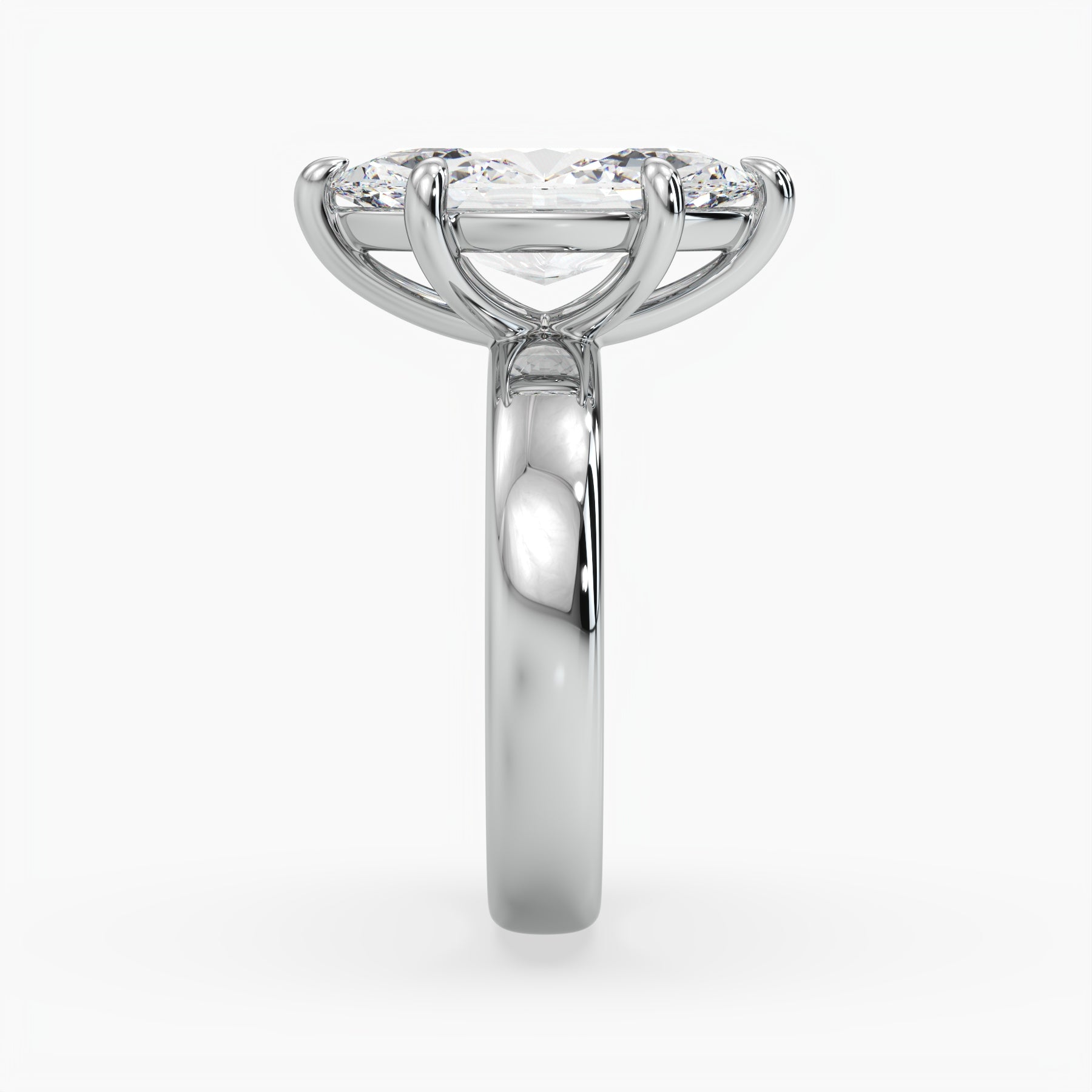 Bezel Emerald Lab Grown Diamond Engagement Ring: 2 CT