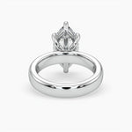 Bezel Emerald Lab Grown Diamond Engagement Ring: 2 CT
