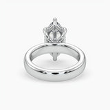 Bezel Emerald Lab Grown Diamond Engagement Ring: 2 CT