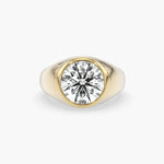 Bezel Emerald Lab Grown Diamond Engagement Ring: 2 CT