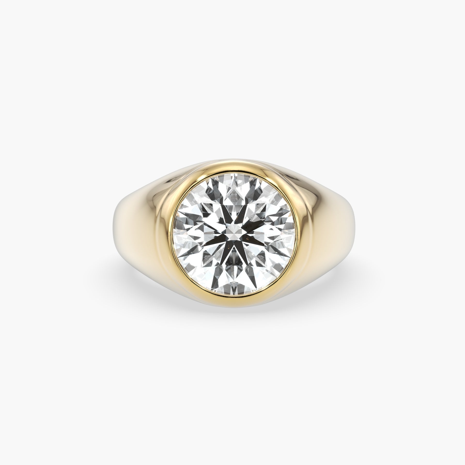 Bezel Emerald Lab Grown Diamond Engagement Ring: 2 CT