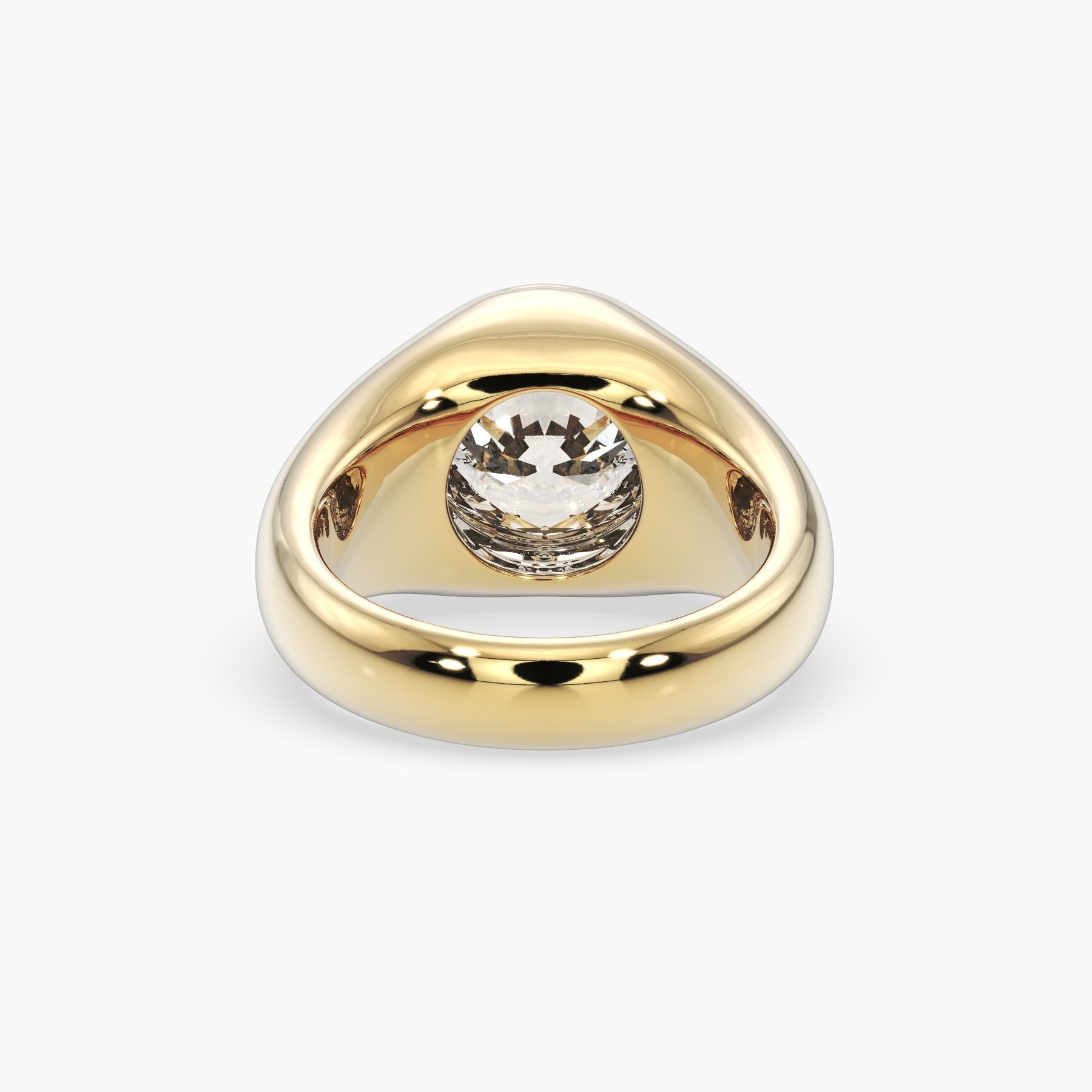 Bezel Emerald Lab Grown Diamond Engagement Ring: 2 CT