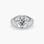 Bezel Emerald Lab Grown Diamond Engagement Ring: 2 CT