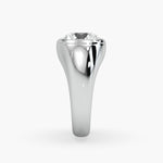 Bezel Emerald Lab Grown Diamond Engagement Ring: 2 CT