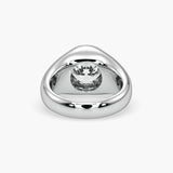 Bezel Emerald Lab Grown Diamond Engagement Ring: 2 CT