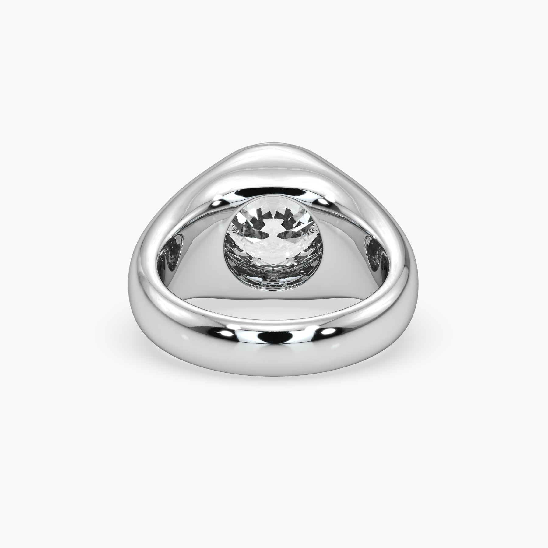 Bezel Emerald Lab Grown Diamond Engagement Ring: 2 CT