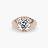 Bezel Emerald Lab Grown Diamond Engagement Ring: 2 CT