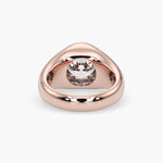 Bezel Emerald Lab Grown Diamond Engagement Ring: 2 CT