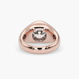 Bezel Emerald Lab Grown Diamond Engagement Ring: 2 CT