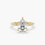 Bezel Emerald Lab Grown Diamond Engagement Ring: 2 CT