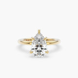 Bezel Emerald Lab Grown Diamond Engagement Ring: 2 CT