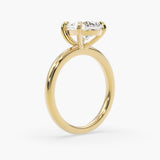Bezel Emerald Lab Grown Diamond Engagement Ring: 2 CT