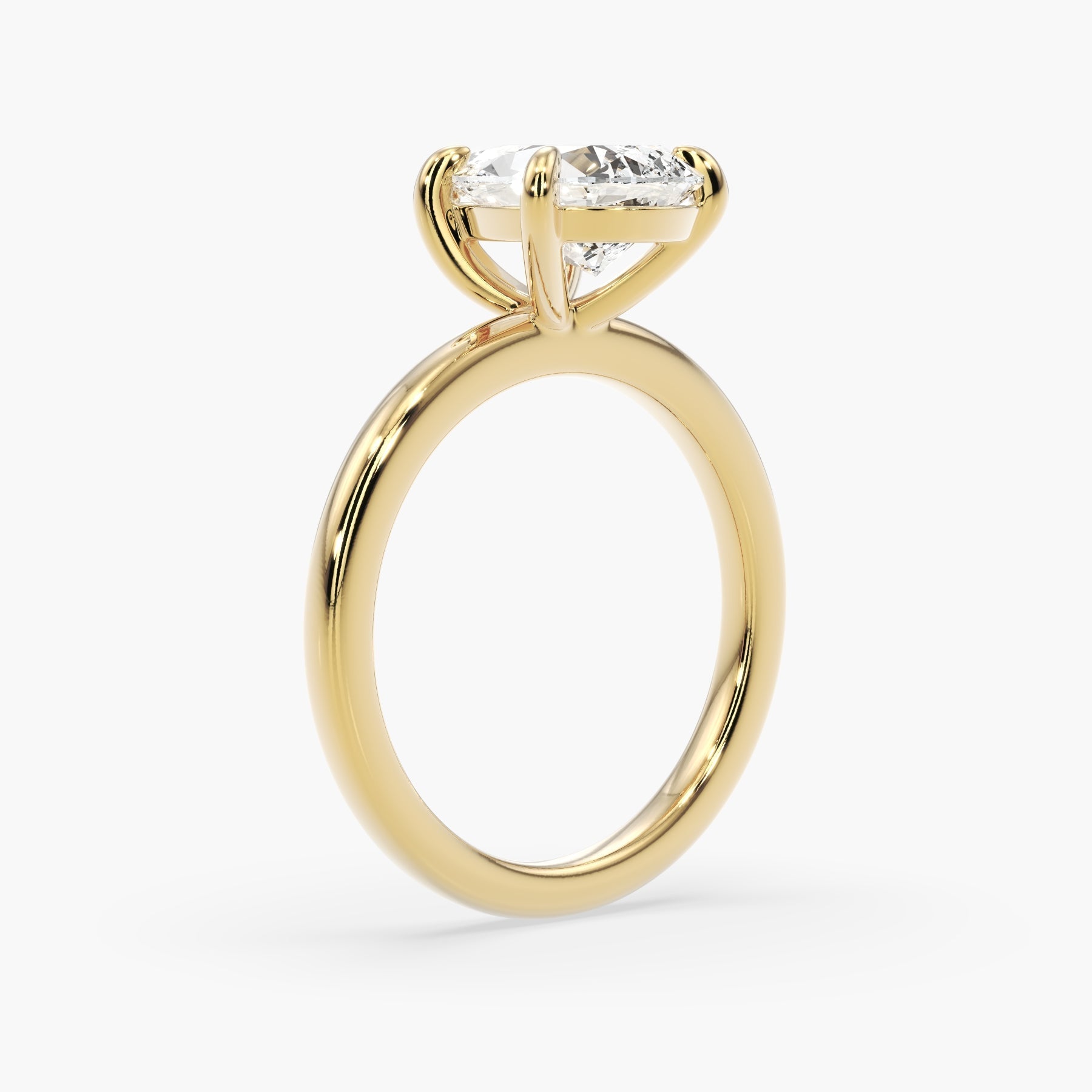 Bezel Emerald Lab Grown Diamond Engagement Ring: 2 CT