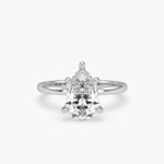 Bezel Emerald Lab Grown Diamond Engagement Ring: 2 CT
