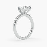 Bezel Emerald Lab Grown Diamond Engagement Ring: 2 CT
