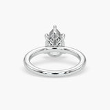 Bezel Emerald Lab Grown Diamond Engagement Ring: 2 CT