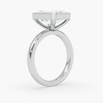 Bezel Emerald Lab Grown Diamond Engagement Ring: 2 CT