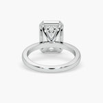 Bezel Emerald Lab Grown Diamond Engagement Ring: 2 CT