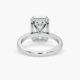 Bezel Emerald Lab Grown Diamond Engagement Ring: 2 CT