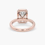 Bezel Emerald Lab Grown Diamond Engagement Ring: 2 CT