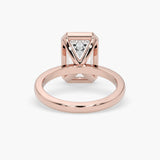 Bezel Emerald Lab Grown Diamond Engagement Ring: 2 CT