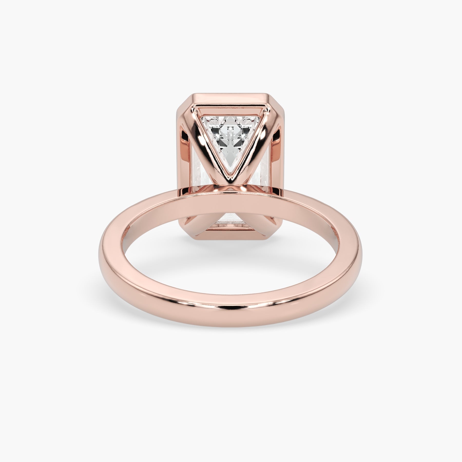 Bezel Emerald Lab Grown Diamond Engagement Ring: 2 CT