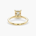 Bezel Emerald Lab Grown Diamond Engagement Ring: 2 CT