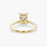 Bezel Emerald Lab Grown Diamond Engagement Ring: 2 CT