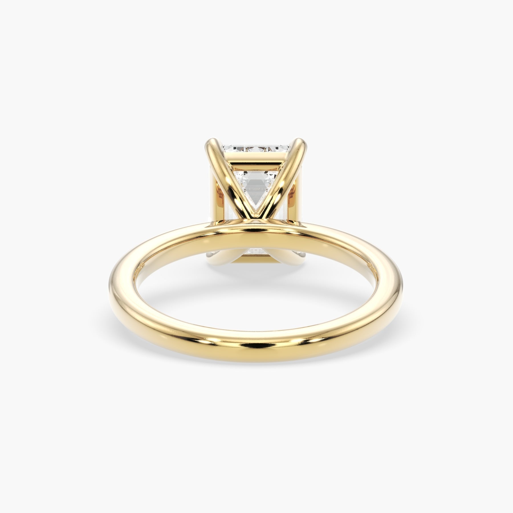 Bezel Emerald Lab Grown Diamond Engagement Ring: 2 CT