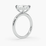 Bezel Emerald Lab Grown Diamond Engagement Ring: 2 CT