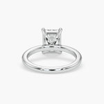 Bezel Emerald Lab Grown Diamond Engagement Ring: 2 CT