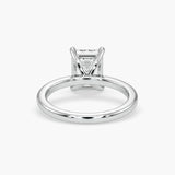 Bezel Emerald Lab Grown Diamond Engagement Ring: 2 CT