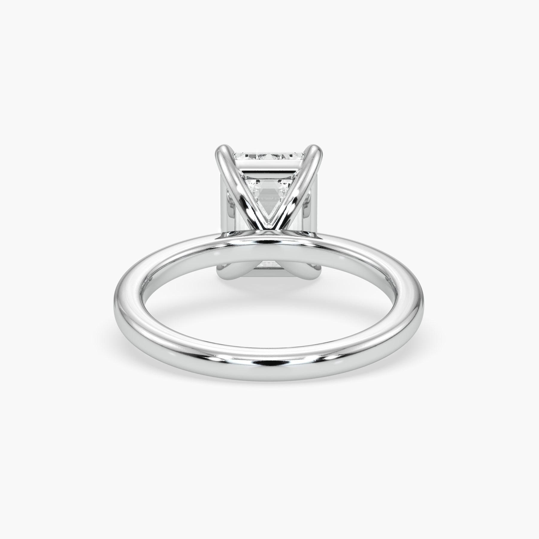 Bezel Emerald Lab Grown Diamond Engagement Ring: 2 CT